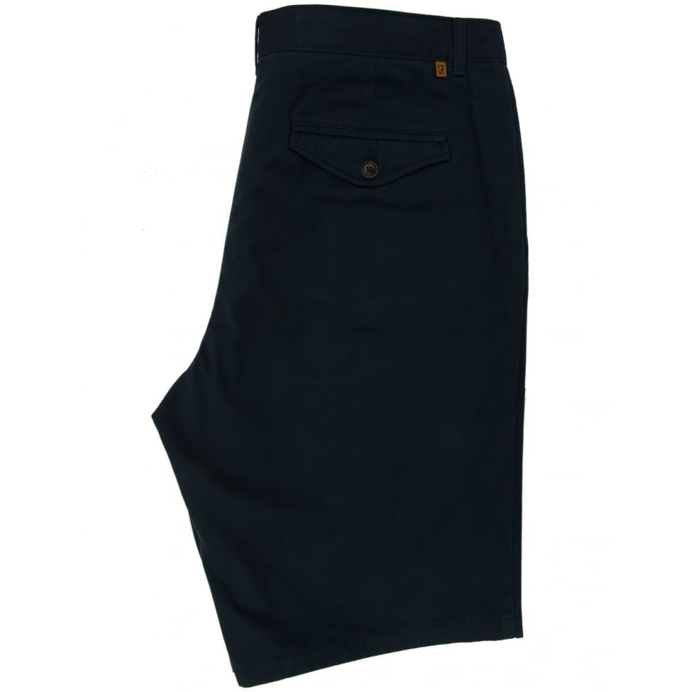 Farah Mens New Crane Soft Twill Summer Chino Shorts Navy