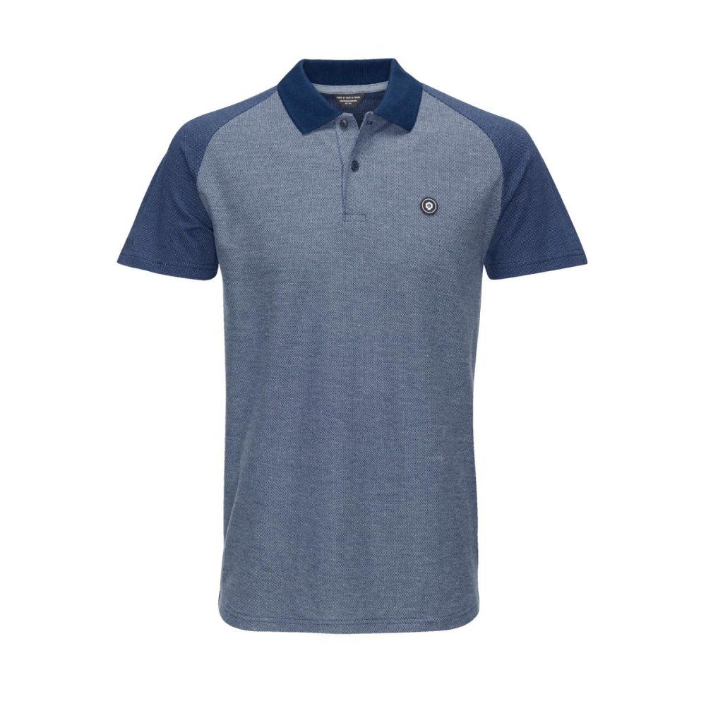 Jack & Jones Sevil Casual Contrast Polo Shirt Navy