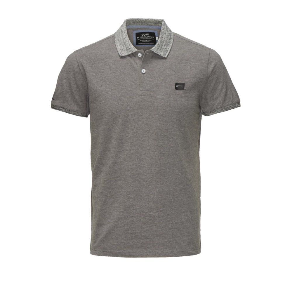 Jack & Jones Casual Part Polo Shirt Grey Melange