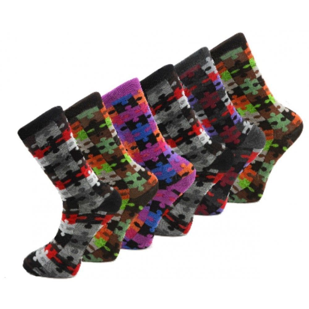 Design Socks Mens Coloured Design Socks Smart Suit Work Golf Cotton Blend Adults 6 Pairs