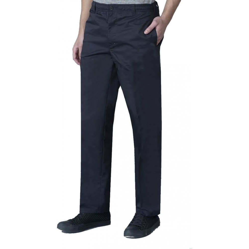 D555 Mens Quality Basilio Rugby Elasticated Waist Leisure Trousers Black