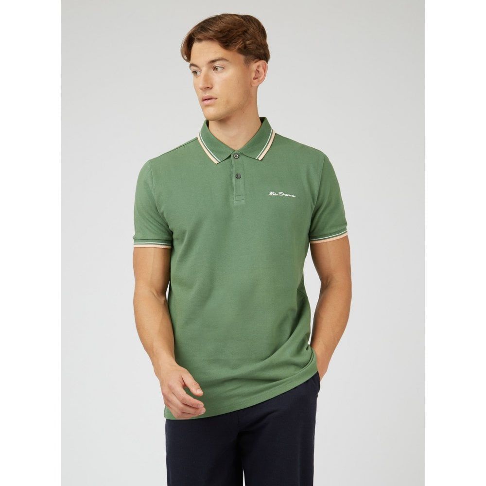 Ben Sherman Signature Pique Polo Shirt Rich Fern