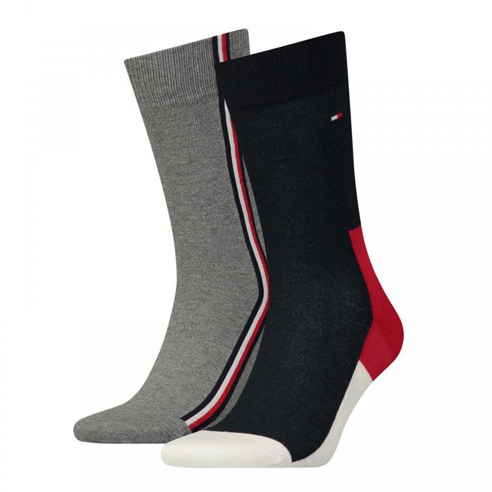 Mens Tommy Hilfiger Iconic HIdden 2 Pack Logo Socks