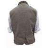 Cavani Walter Mens Check Herringbone Tweed Regular Fit Waistcoat Brown