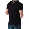 Crosshatch Mens Bones Designer Casual Skull T Shirt Black