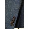 Cavani Kaos 3 Piece Suits Plain Tweed Regular Fit Blazer Navy