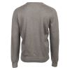 Farah Stern Knitted V Neck Jumper Grey Melange