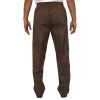 Mens Carabou New Elasticated Waist Work Casual Plain Rugby Trousers Coffee