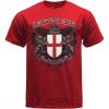 Vintage Retro Mens Crest T-Shirt Red