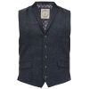 Cavani Mens Check Kalinka Vintage Smart Casual Waistcoat Navy