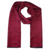 Warrior Clothing Mod Vintage Tassled Scarf Wine Polka Dot
