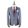 Cavani Designer Bonera Check Summer Blazer Blue