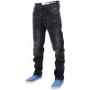 Crosshatch Mens Kractus Designer Twisted Leg Regular Fit Tapered Jeans Blackwash