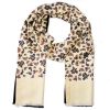 Warrior Clothing Mod Vintage Tassled Scarf Cream Paisley