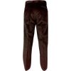 Mens Carabou Expandable Waist New Thick Jumbo Corduroy Trousers Dark Brown