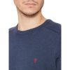 Farah Stern Mens Knitted Crew Neck Jumper Midnight Melange