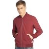 Jack & Jones Mens Pacific Biker Bomber Jacket Mod Cordovan