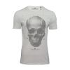 Crosshatch Mens Carebrum Designer Casual Skull T Shirt White 