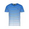 Casual Striped Noize Crew Neck T-Shirt Blue