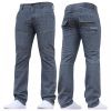 Crosshatch New Mens Woodel Straignt Leg Jeans Grey Coated