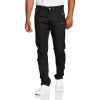Crosshatch Mens Kractus Designer Twisted Leg Regular Fit Tapered Chinos Jeans Black