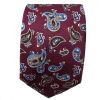 Warrior Mens Mod Style Burgundy Vintage Paisley Tie 1970s Look
