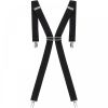 Threads Mens Heavy Duty Black Braces Trouser Belt Suspender 1.5" 35mm Wide