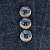 Cavani Draco 3 Piece Suits Check Tweed Regular Fit Blazer Navy Check