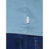 Jack & Jones Mens Crew Neck Slim Fit T-shirt Stretchy Plain Lycra Cotton Tee Blue Heaven