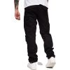 Mens Crosshatch New CARGO Pocket Combat Cotton Black Jeans