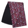 Warrior Clothing Mod Vintage Tassled Scarf Burgundy Paisley