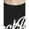 Mens Jack & Jones New Erafa Designer Classic T Shirt Black