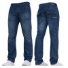 Crosshatch New Mens Woodel Straignt Leg Jeans Stonewash