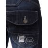 Mens Jeans Enzo New CARGO Combat Dark Washed Straight Leg Jeans