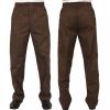 Mens Carabou New Elasticated Waist Work Casual Plain Rugby Trousers Coffee