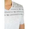 Crosshatch Casual Graphic V Neck T Shirt Coolridge Lt Grey Marl
