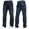 Enzo Mens New EZ244 Regular Fit Dark Wash Jeans