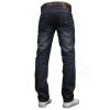 Crosshatch Farrow Mens new Branded Regular Fit Straight Leg Denim Jeans Dark Stonewash