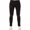 New ENZO Mens Designer Stretch Super Skinny Ripped Denim Jeans Black