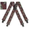 Brimarc Mens Heavy Duty Woodland Camouflage Braces Trouser Belt Suspender 2" 50mm Wide 