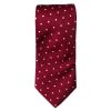 Warrior Mod Style Wine Polka Dot Tie Vintage 1970s Look