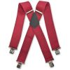 Brimarc Mens Heavy Duty Burgundy Braces Trouser Belt Suspender 2" 50mm Wide 