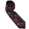 Warrior Mens Mod Style Burgundy Vintage Paisley Tie 1970s Look