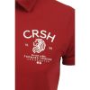Crosshatch Aichi Mens Authentic Casual Designer Pique Polo Shirt Red Dahlia