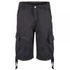Soul Star Mens MST Designer Cargo Combat Chino Shorts Charcoal