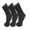 Fresh Feel New Socks Mens Merino Wool Boot Black Grey Socks Adults 3 Pairs