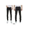 Twisted Faith Mens Designer Slim Fit Black Chinos
