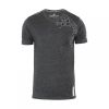 Crosshatch New Mens Casual Graphic V Neck T Shirt Lightfeet Charcoal Marl