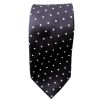 Warrior Mod Style Black Polka Dot Tie Vintage 1970s Look