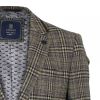Cavani Walter Mens Check Herringbone Tweed Regular Fit Blazer Brown